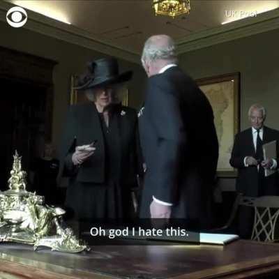 Charles throws a fit over a leaking pen