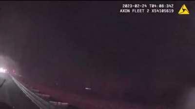 Dashcam from trooper captures the moment a tow truck slammed into it on I-80 in Warren County