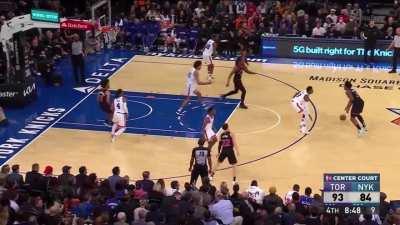 [Highlight] OG hits the tough stepback three after coming off the double stagger