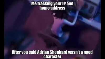 He’s cool because he wears a gas mask