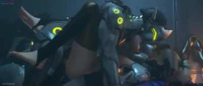 Mercy and Genji (Velocihaxor, Volkor)