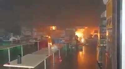 Fire broke out at Blk 823A Tampines St 81 coffee shop this afternoon