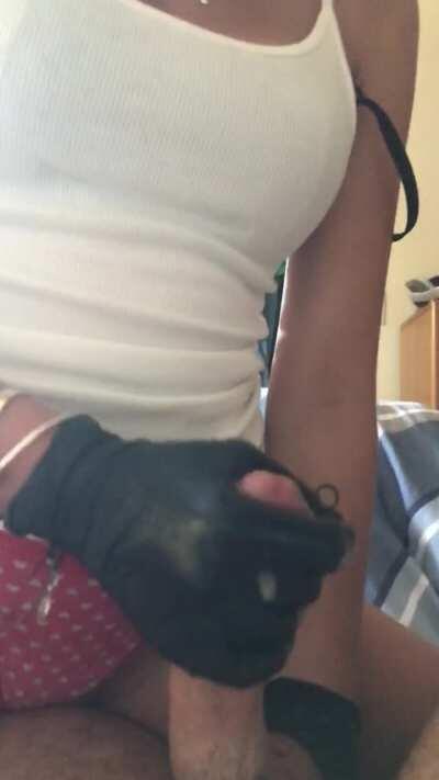 Mistress's sub doesn't get to cum today so reddit gets to see him slowly be edged until he is a dripping mess...