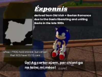 Sonic shares his opinion in some conlangs