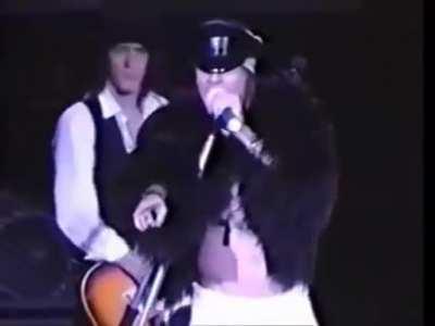 Axl Rose goes crazy over a fan recording him