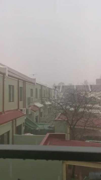 It's really coming down in Perth, Western Australia right now.