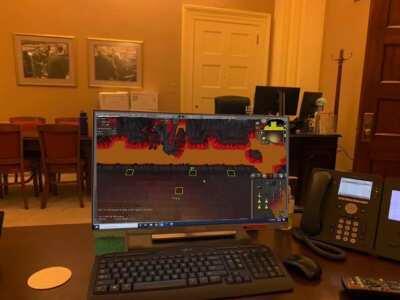 Just got my inferno cape in Nancy Pelosi’s office! Can I get a “GZ”?!