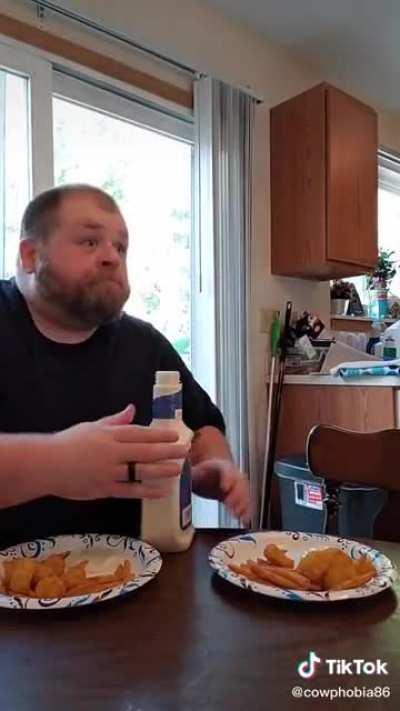 Chad shares his food (first man not Chad coming in uninvited)
