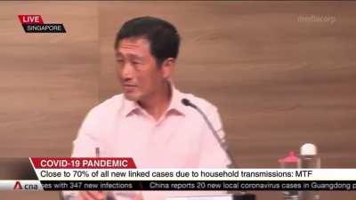 Lawrence Wong getting arrowed