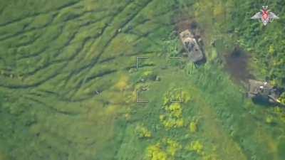 Cannon fodder gets hit by artillery, destroying many vehicles in the progress