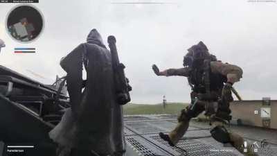 I guess that guy just didn't want to be killed by a finishing move...