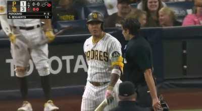 [Highlight] Angel Perdomo hits Manny Machado after a Juan Soto home run