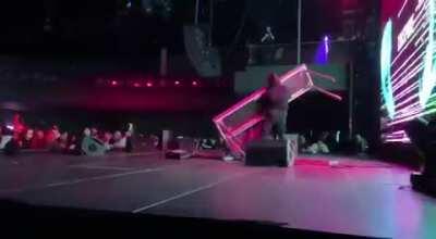 DJ being one with the music