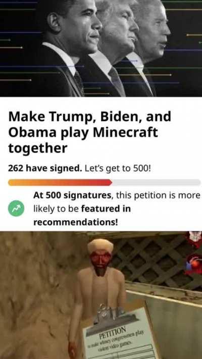 Make whiney presidents play violent video games 