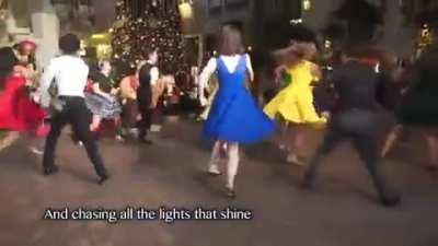 One shot and it's a flash mob in Hong Kong