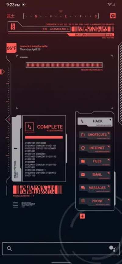Cyberpunk Inspired Android Theme by u/outtiefive