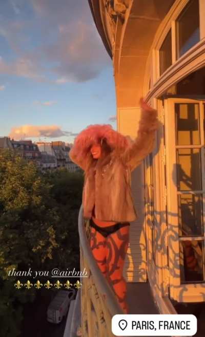 Addison while in Paris, France | IG story 10/8/24