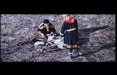 Laplander women castrate reindeer’s with their mouthes