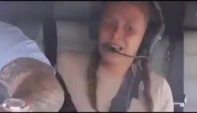 Pilot pretends to knock out in mid air on an airplane