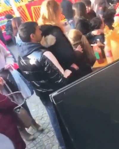 A pickpocket in action in Amsterdam