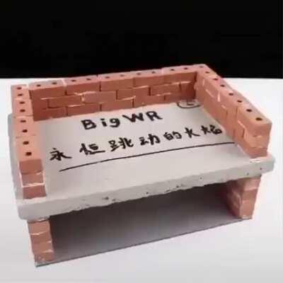 Single serving spit roast contraption.