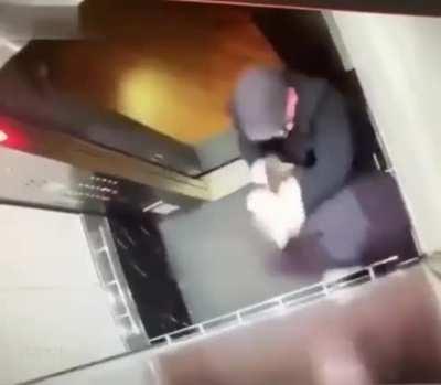 Asshole spits in old guy's face. Old guy beats up asshole.