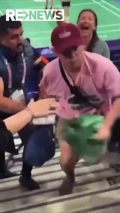 A Chinese man at the Paris Olympics snatched and destroyed a 