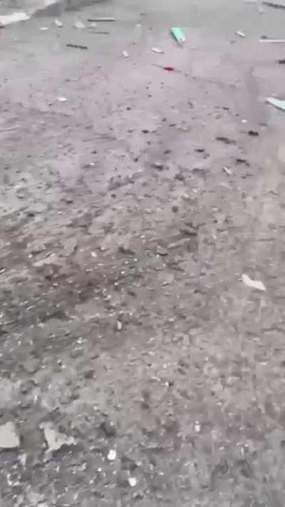 Donetsk Kyivskiy district. Another angle. 02/28/2022 I can still hear artillery shots.