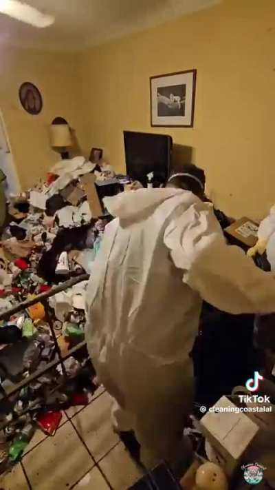 Cleaning a room