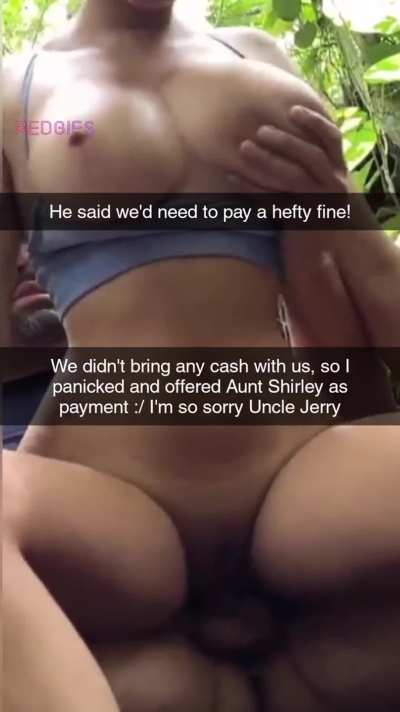 You decided to stay behind and take a nap while your wife and nephew went on a hike. You woke up to several Snapchat notifications