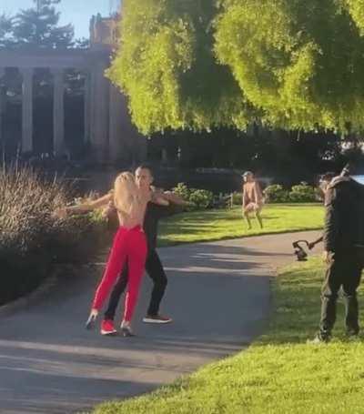 Dude in the background is in his own world