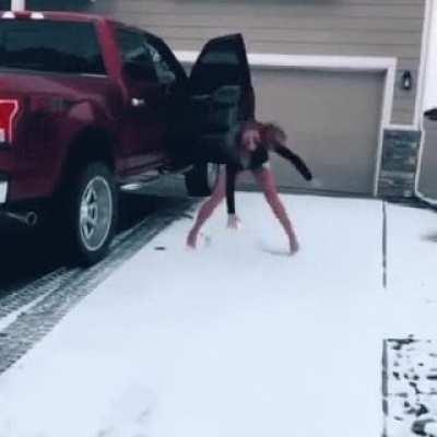 to get out of the car gracefully