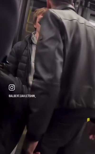 Drunk man on bus starts intimidating someone and gets pasted for it.