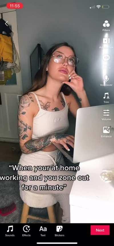 Work from home for adult Tiktoker 😍🥵