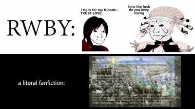 That moment when you realize fanfiction can do a better job of telling the story of Rwby better then the actual show that is just sad.