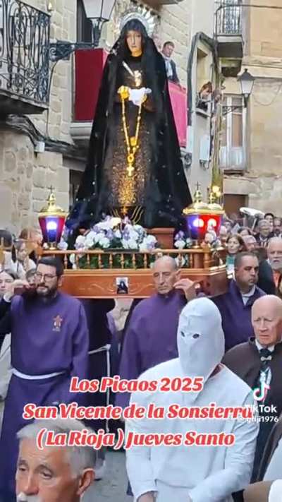 Some Christians in Spain practicing self flagellation in Easter Sunday