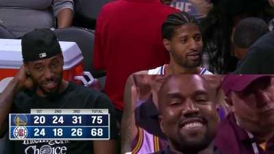 [Highlight] Kawhi Leonard pulls a Kanye on the Clippers broadcast