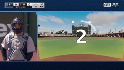 1st inning ends on a successful ABS challenge by Austin Wells to turn a ball into a strikeout!