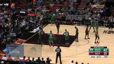 [Highlight] Al Horford hits Jimmy Butler with his patented flinch after missing the FT