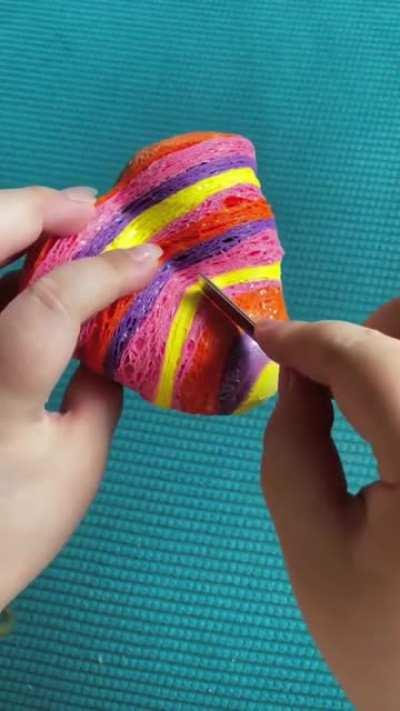 Foam ball that looks like an orange