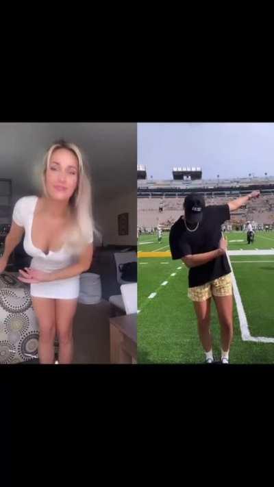 doing her best Jackson Mahomes impression