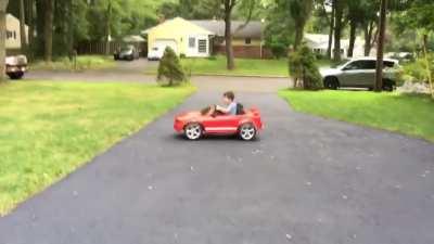 I tried to go on the grass!