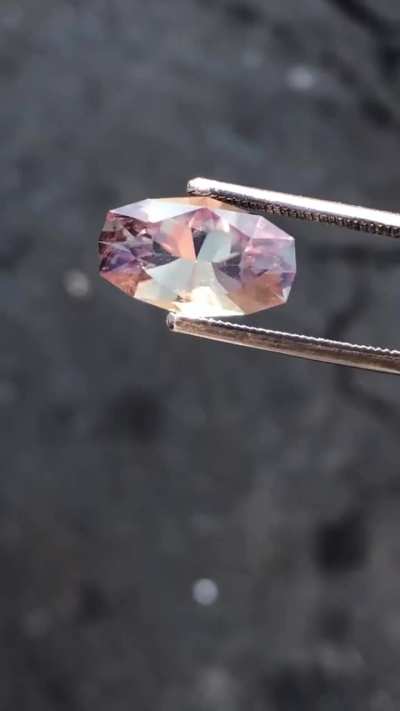 Another rare gem from Turkiye . Turkish diaspore / zultanite . 5.81 ct custom cut slightly included dramatic color change !! $1200 free shipping in states .!! 15.9x9.7 mm