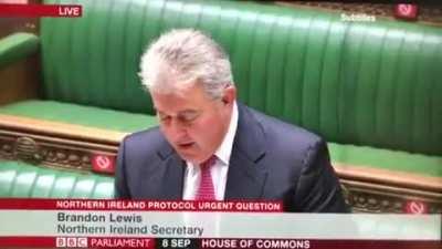 Brandon Lewis confirms the Government will break international law on EU Withdrawal Deal:- 