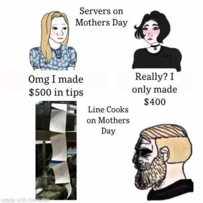 The ticket machine is the background music to the chaos that Mothers Day brings us.