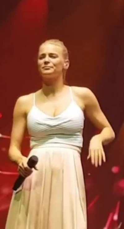 Swedish singer Julia Lindholm is not very well known but her big tits deserve attention