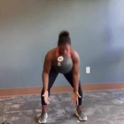 This is what happens when you hit the medicine ball that hard