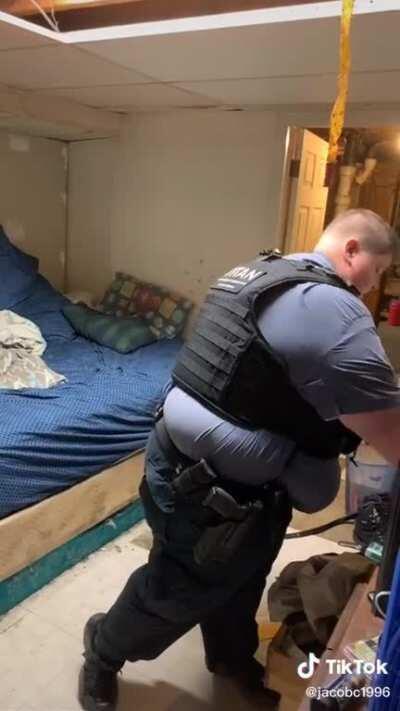 Where did he even find a vest that big