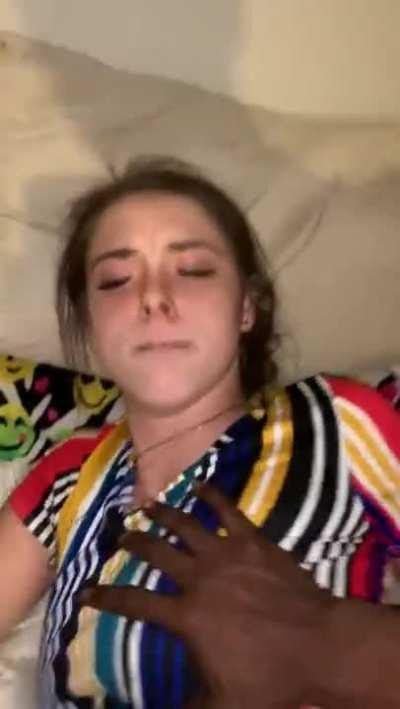 Black Dude Smashes Tiny White Slut's Pussy