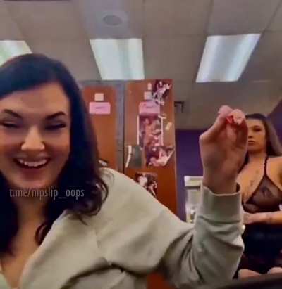 Topless pal walked in